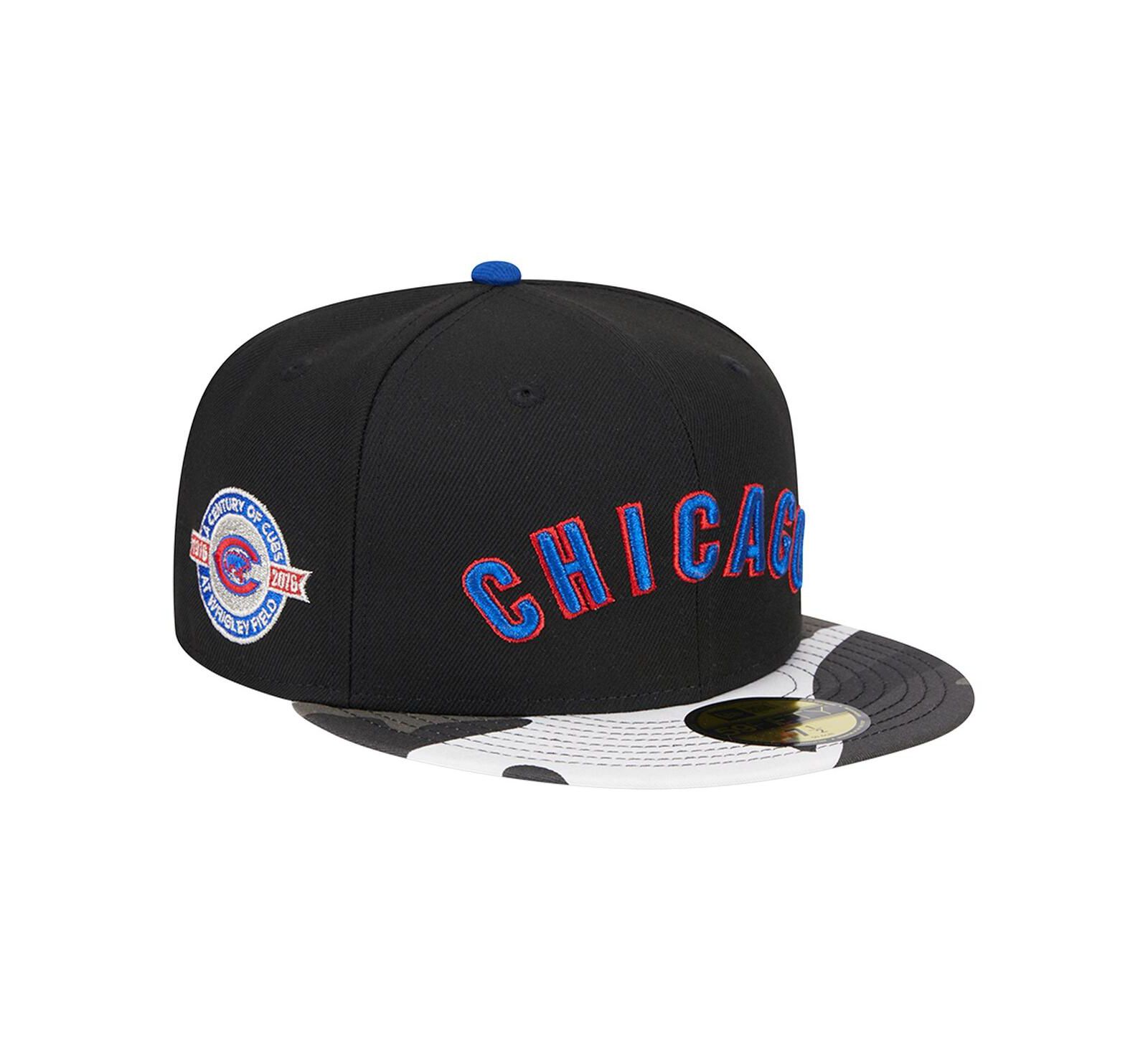 Мужская кепка New Era Chicago Cubs Metallic Camo 59FIFTY Fitted, черная