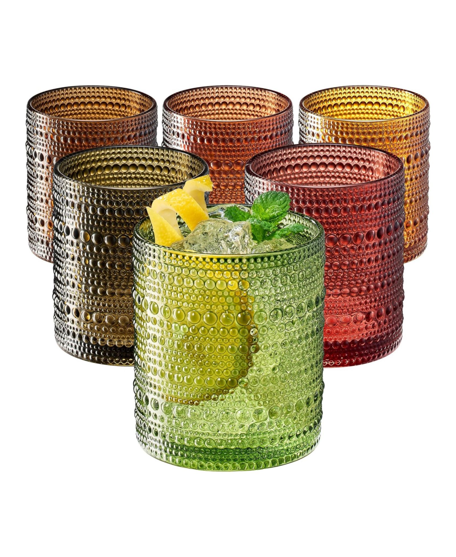 The Wine Savant Khen Hobnail Beaded стакан для хайболла, набор из 6 шт.