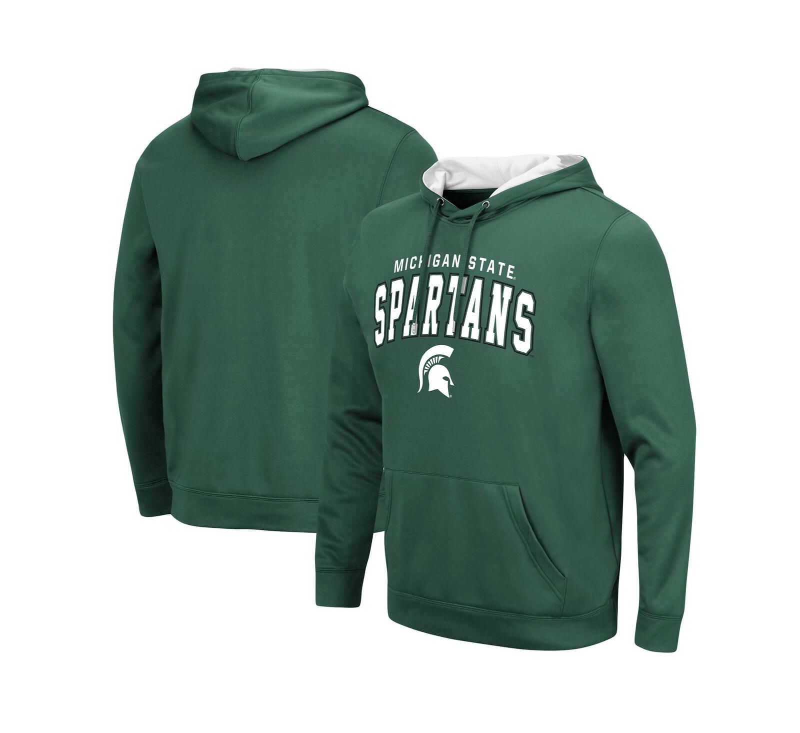Мужское худи Colosseum Green Michigan State Spartans Resistance Pullover