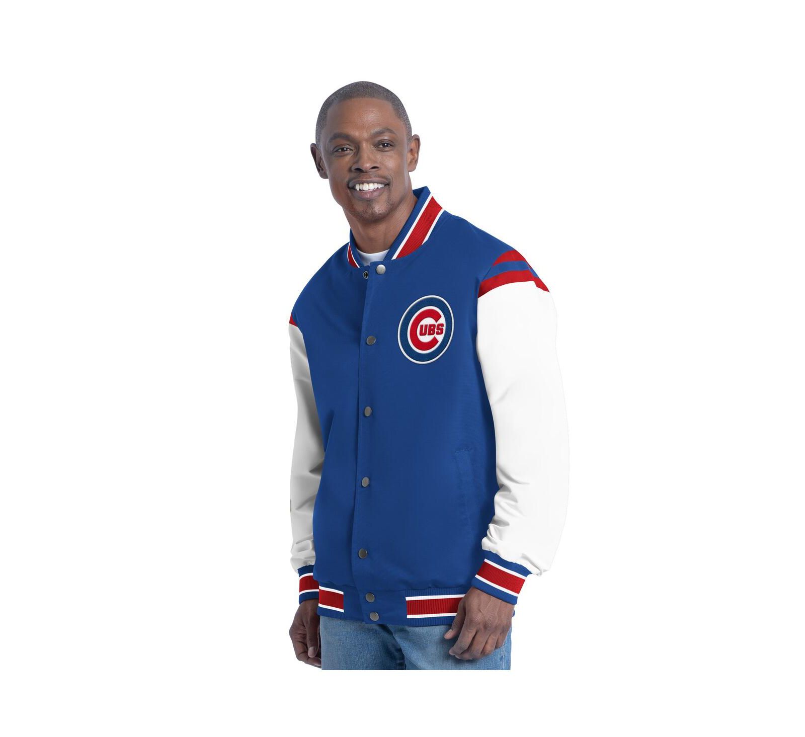 Мужская куртка G-III Sports by Carl Banks Royal Chicago Cubs Recruit Commemorative Full-Snap Varsity
