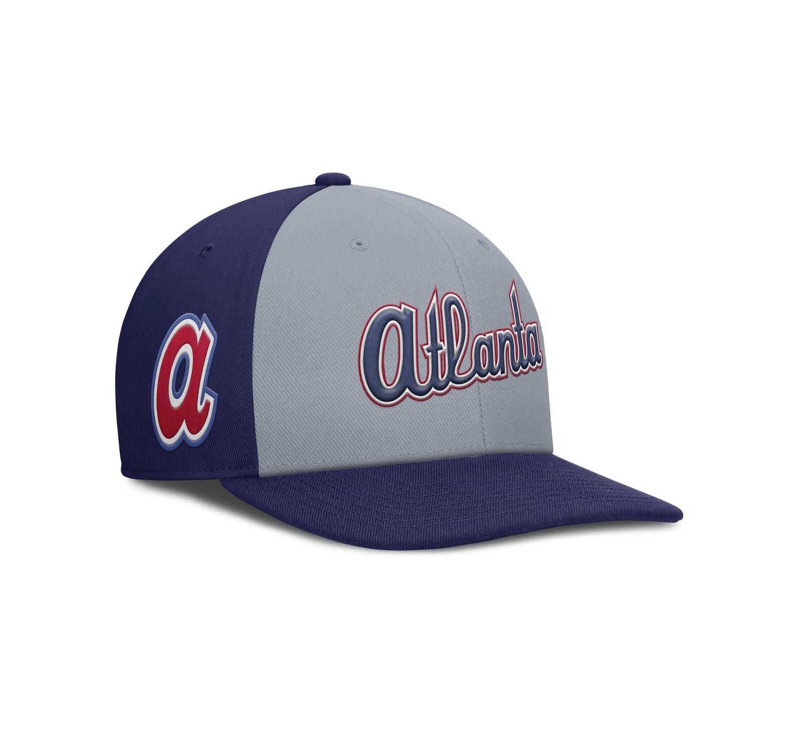 Nike Men's Gray/Royal Atlanta Braves Pro Performance Snapback Hat