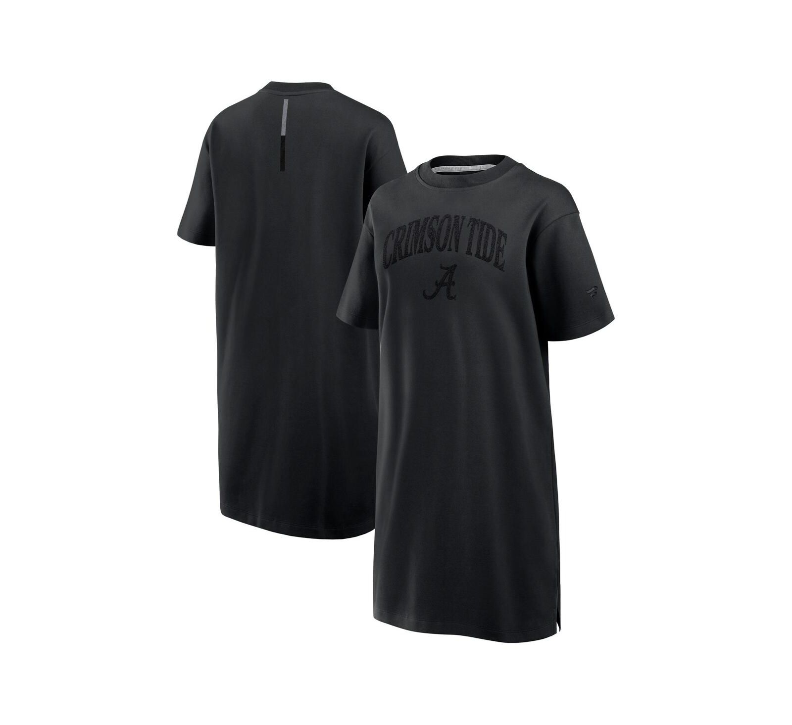 Женское трикотажное платье-футболка Fanatics Black Alabama Crimson Tide Elements Go Tri-Blend