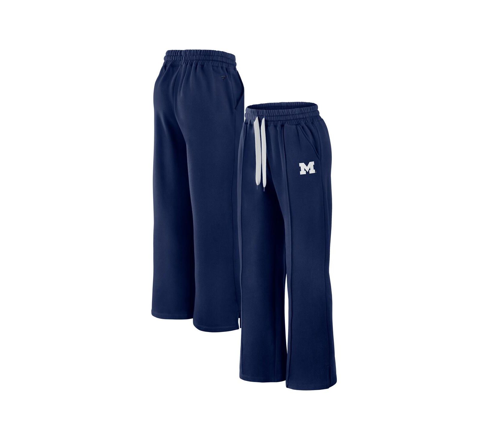 Женские спортивные брюки Fanatics Michigan Wolverines Prime Supersoft Fleece Flared Navy