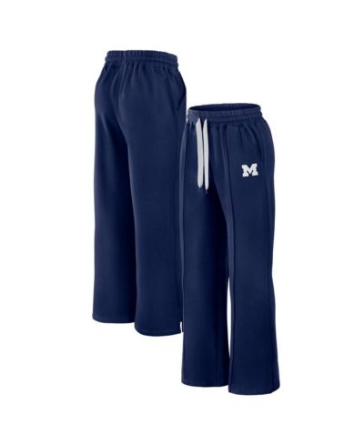Женские спортивные брюки Fanatics Michigan Wolverines Prime Supersoft Fleece Flared Navy