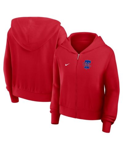 Женская легкая худи Nike с молнией Philadelphia Phillies красная