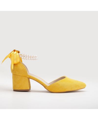 Mustard faux suede