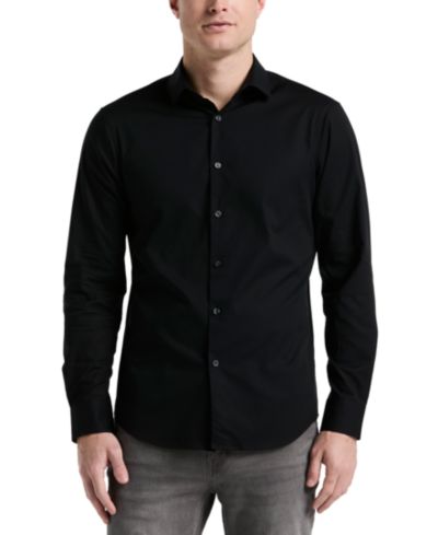 Мужская рубашка Perry Ellis Slim-Fit Long-Sleeve Button-Front Dobby Cotton