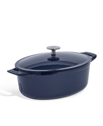 Made In Enameled Cast Iron 7.5-Quarts Oval Dutch Oven with Lid