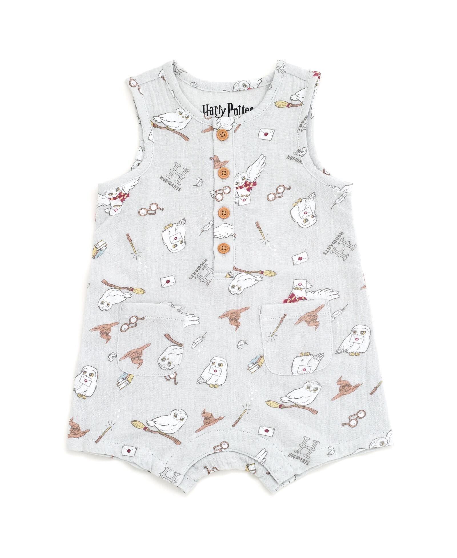Детский комбинезон Harry Potter Baby Boys Hedwig Henley Sleeveless Romper