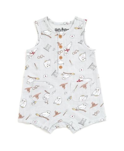 Harry Potter Baby Boys Hedwig Henley Sleeveless Romper