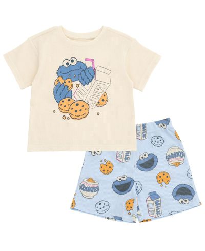 Комплект одежды Sesame Street для мальчиков: футболка и шорты Cookie Monster