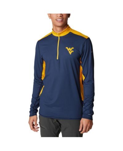Columbia Мужское свитшот на молнии Tech Trail Omni-Shade Navy West Virginia Mountaineers