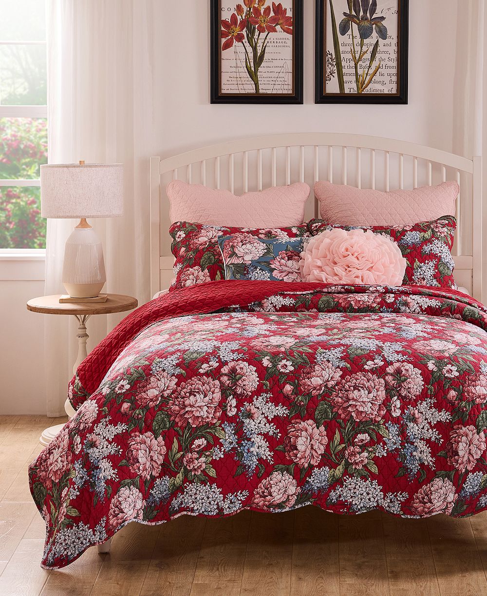 Комплект из 3 стеганых одеял Greenland Home Fashions Millie Modern Floral Print, Full/Queen