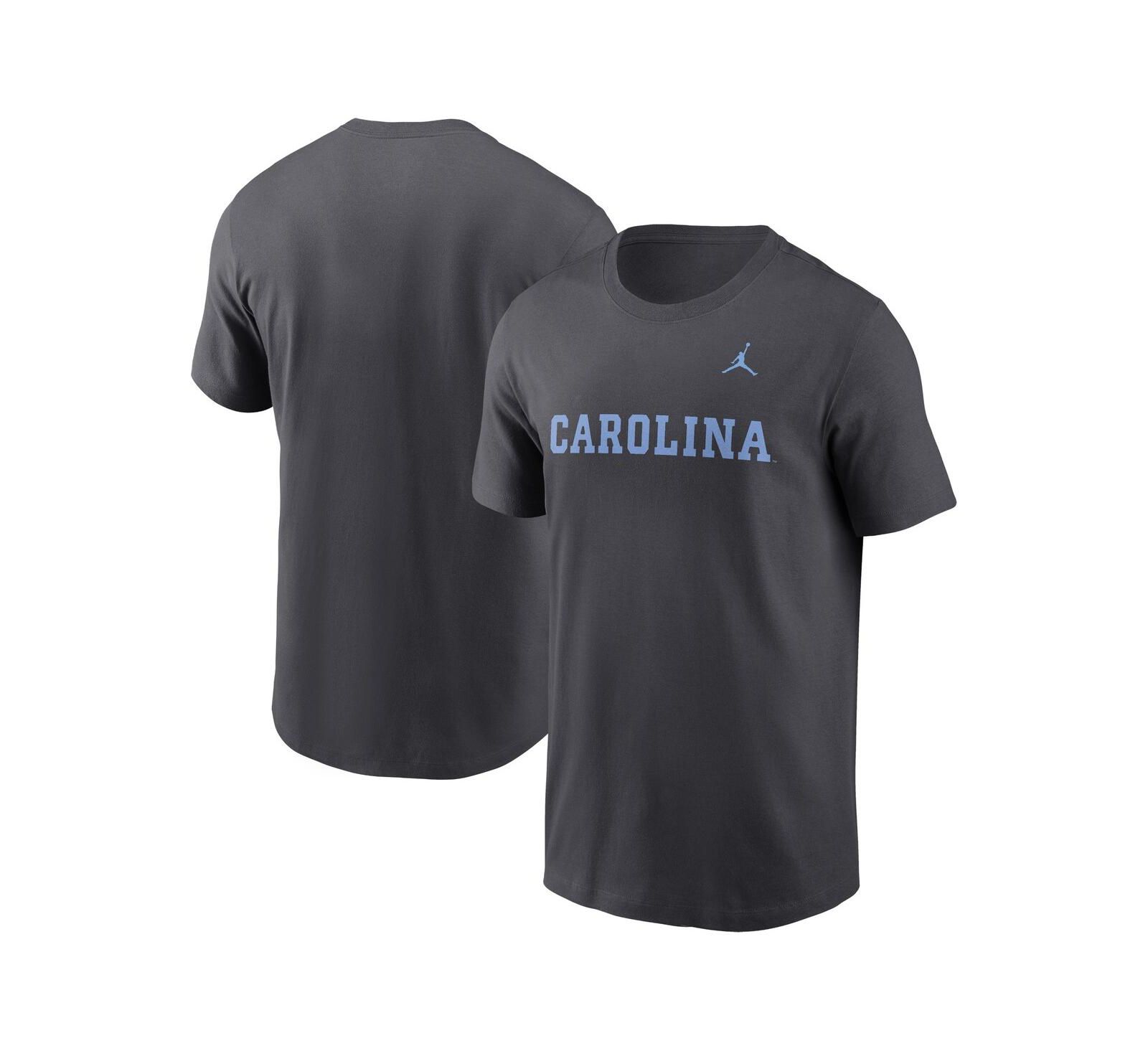 Jordan Men's Anthracite North Carolina Tar Heels Primetime Wordmark T-Shirt
