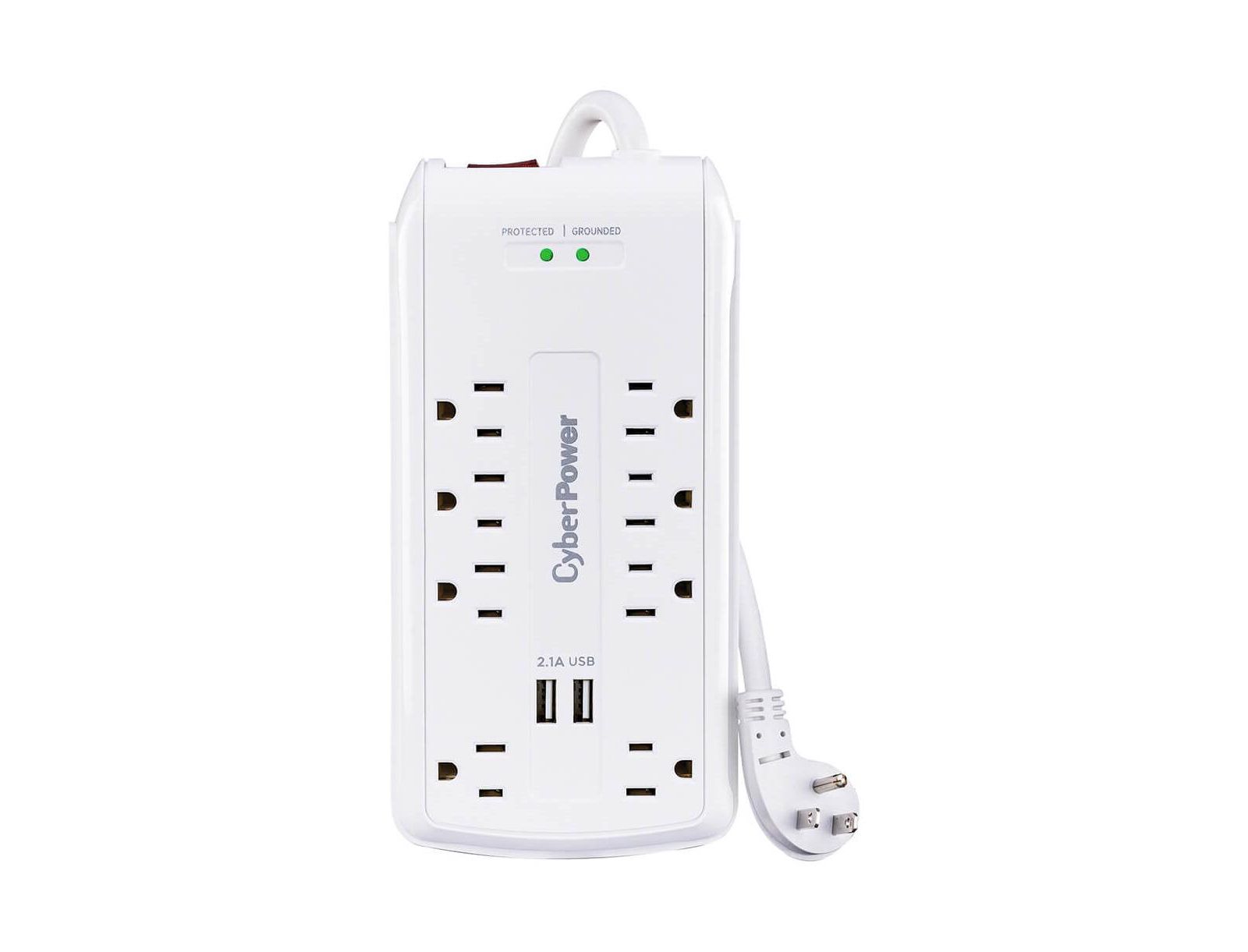 CyberPower 8-Outlet Surge Protector with USB Charge Ports for Computers, Laptops, Smartphones