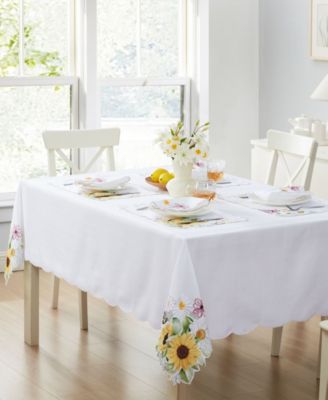 Скатерть Elrene Sunflower and Daisies Cutwork, 52" x 70"