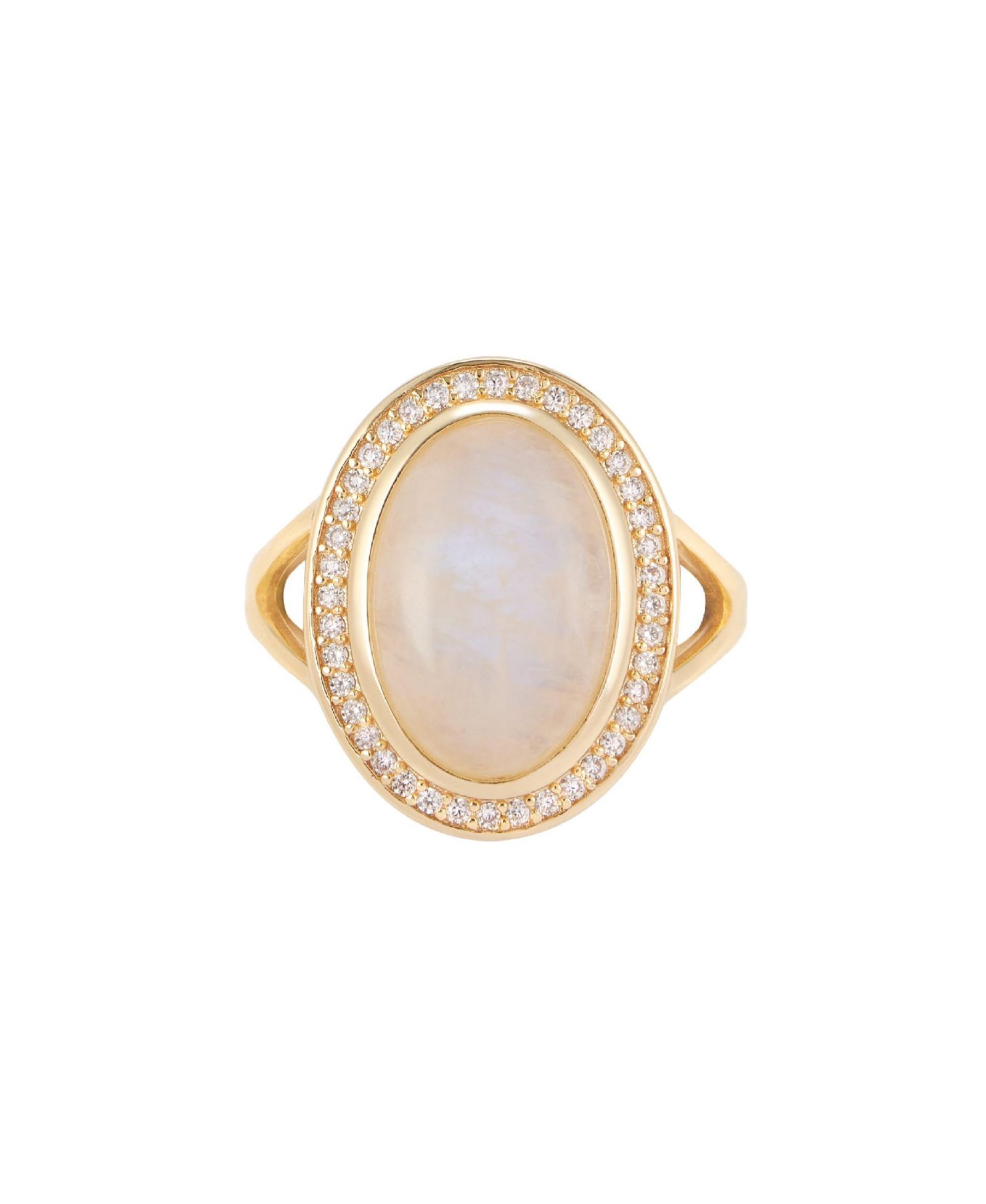 Кольцо Adornia Fine Moonstone Halo vermeil