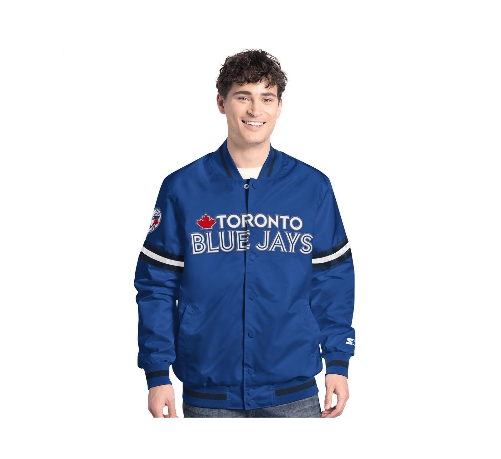 Starter Men's Royal Toronto Blue Jays Scout Full-Snap Varsity Jacket