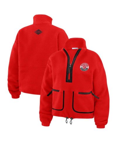 Женская куртка WEAR by Erin Andrews Red Detroit Red Wings Polar Fleece Half-Zip Jacket