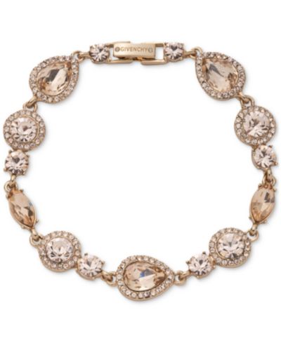 Givenchy Mixed Crystal Halo Statement Flex Bracelet