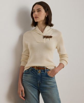 Женский свитер Lauren Ralph Lauren Sabree с длинными рукавами и отделкой на пряжке