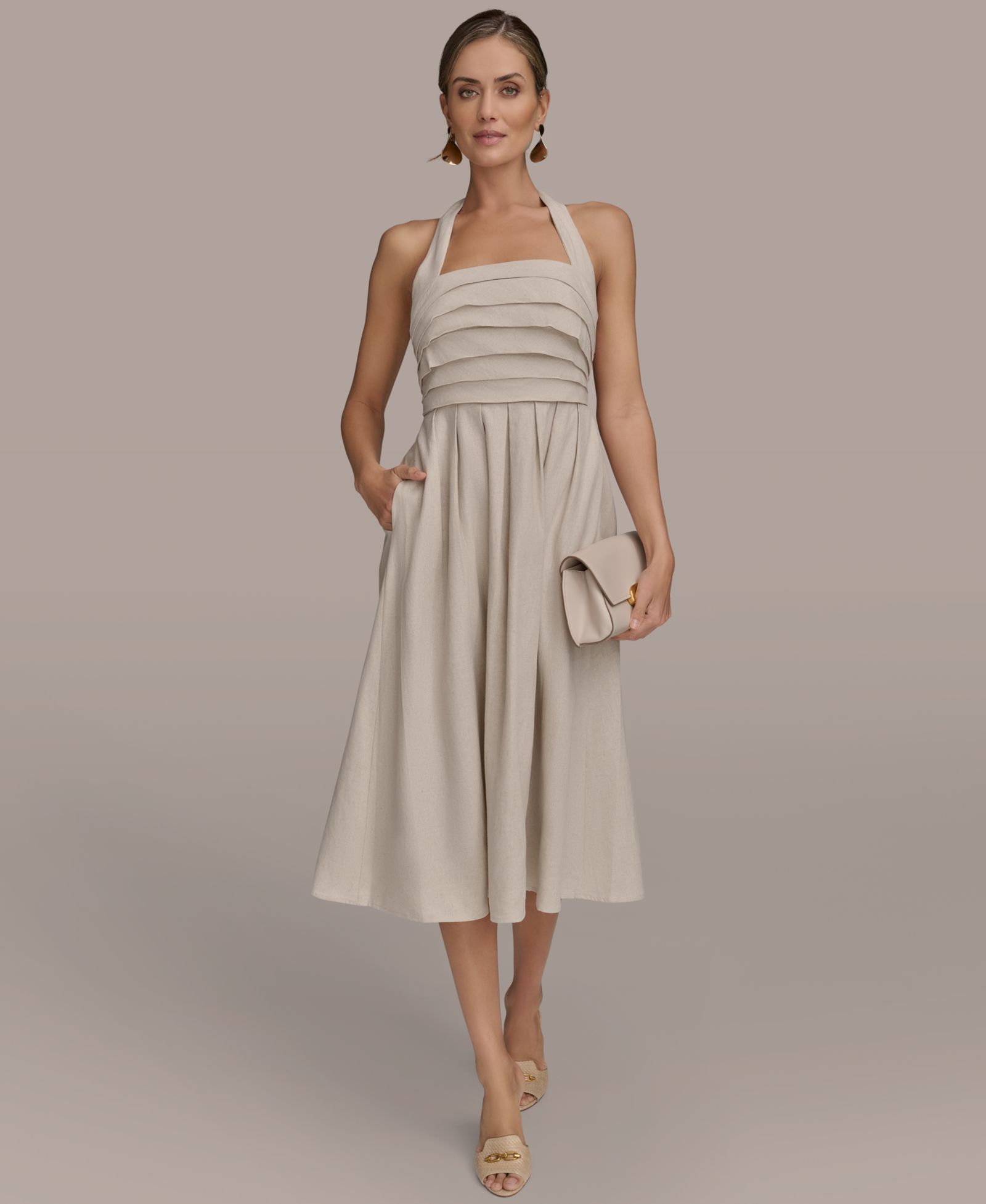Женское миди-платье Donna Karan New York с завязками