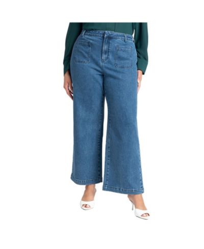 Женские брюки-джинсы ELOQUII Plus Size Petite