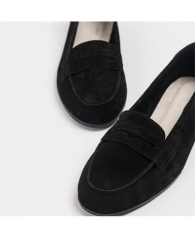 Black suede leather