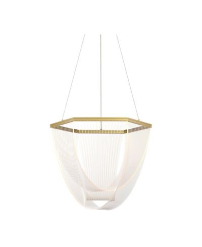 Подвесной светильник Possini Euro Design Muir 20 1/2" Modern LED Clear Sanded Gold Finish