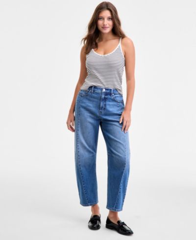 Женские джинсы On 34th Women's Cropped High-Rise Barrel-Leg