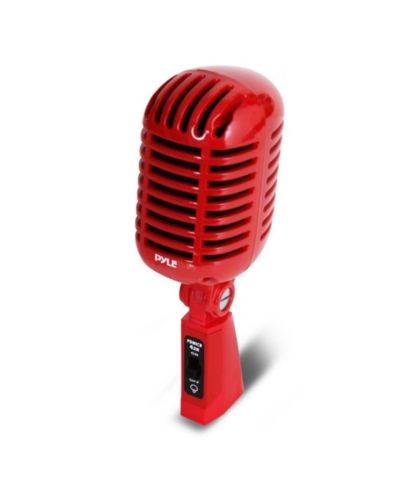 Динамический вокальный микрофон Pyle Classic Retro с кабелем 16' XLR (Red)