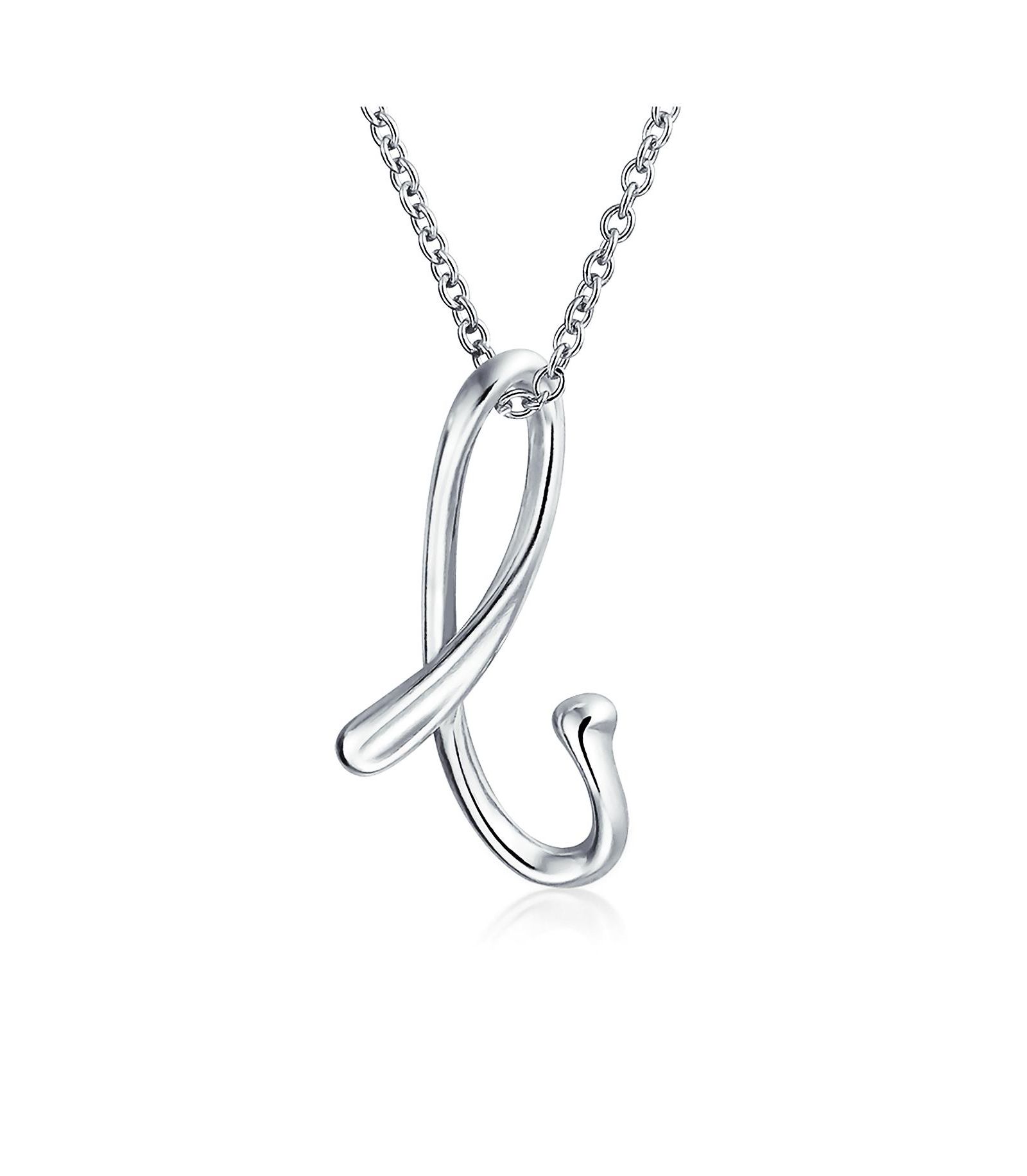 Подвеска-кулон Bling Jewelry Alphabet Initial.925 Sterling Silver 18 Inch