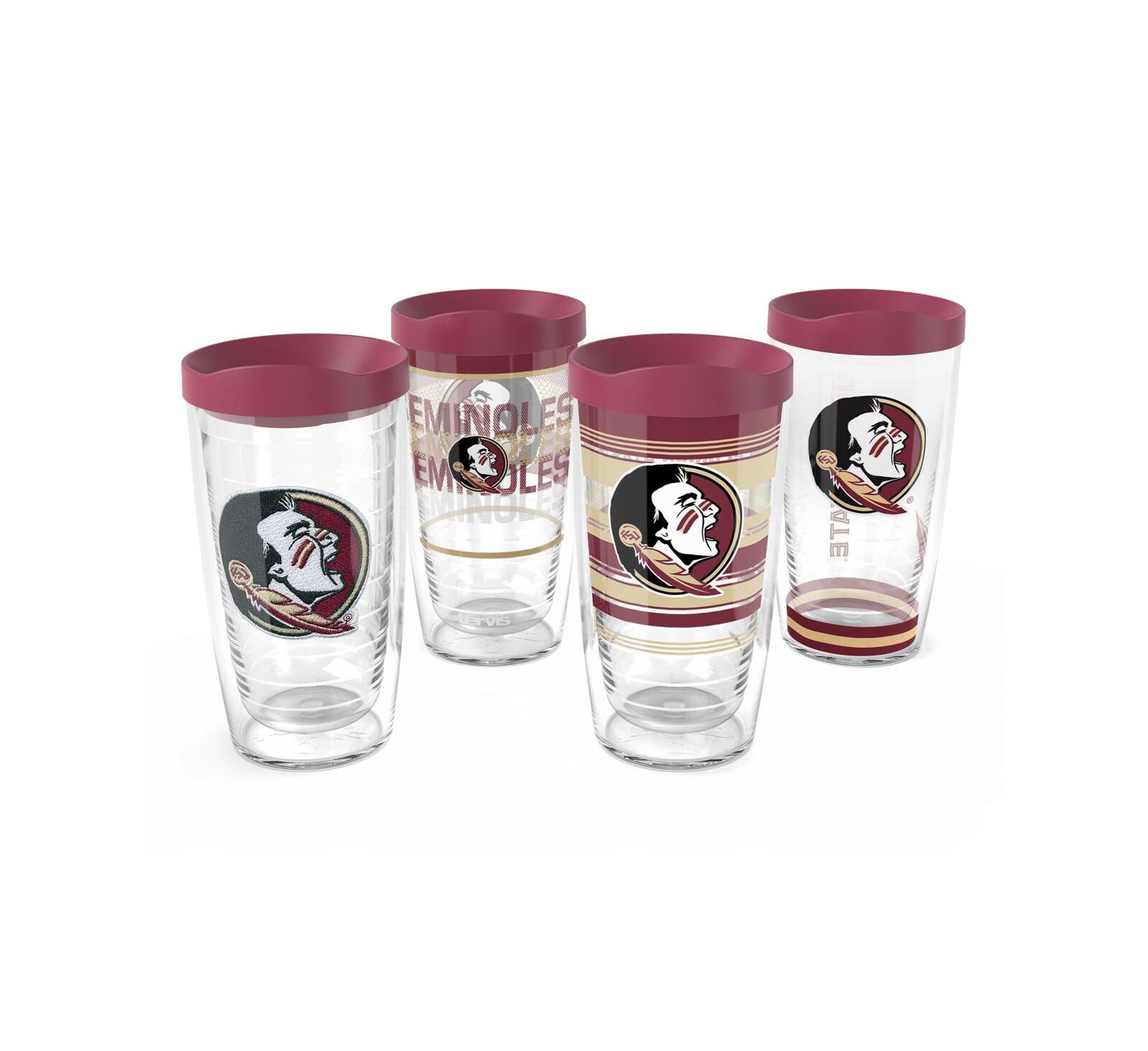 Стакан Tervis Tumbler Florida State Seminoles 16oz. набор из 4 штук