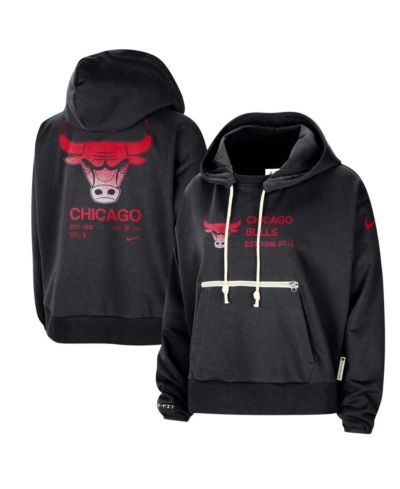 Nike Women's Black Chicago Bulls Courtside Standard Issue Performance Pullover Hoodie