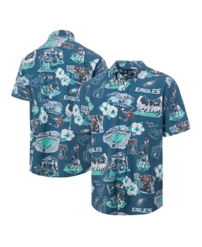 Мужская рубашка Reyn Spooner Philadelphia Eagles Scenic Button-Down, Kelly Green
