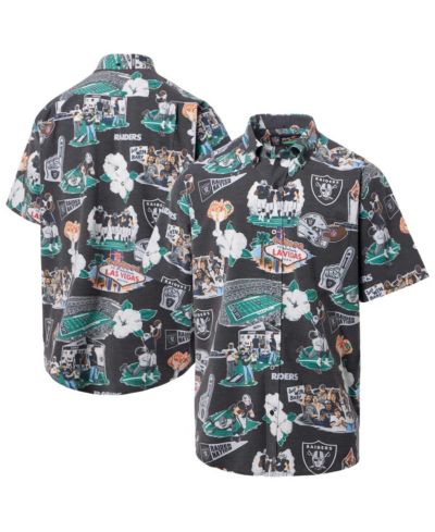 Мужская рубашка Reyn Spooner Black Las Vegas Raiders Scenic Button-Down