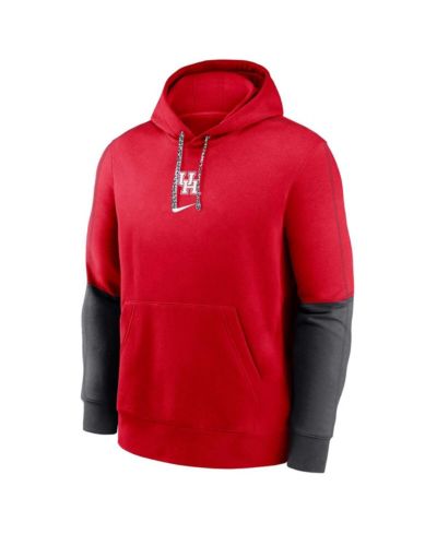 Nike Men's Red Houston Cougars 2024 Sideline Club Pullover Hoodie