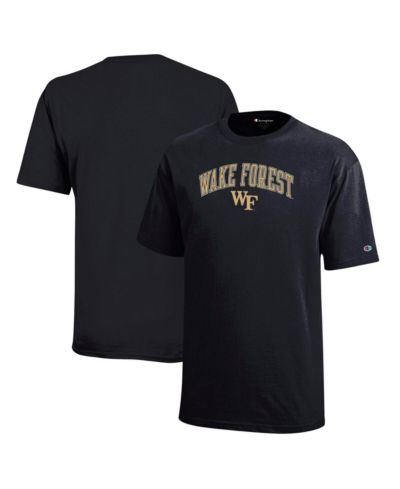 Champion Big Boys and Girls Black Wake Forest Demon Deacons Arch Over Logo T-Shirt