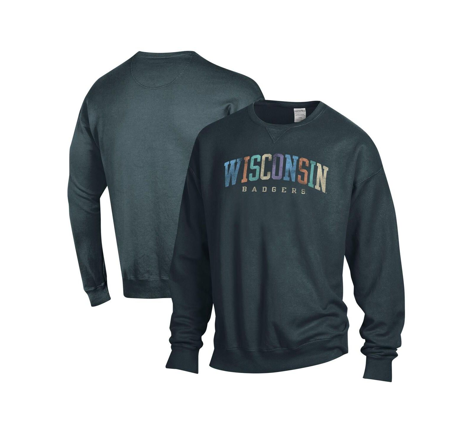 Мужской и женский безразмерный свитшот Comfortwash Gray Wisconsin Badgers Oversized Pullover