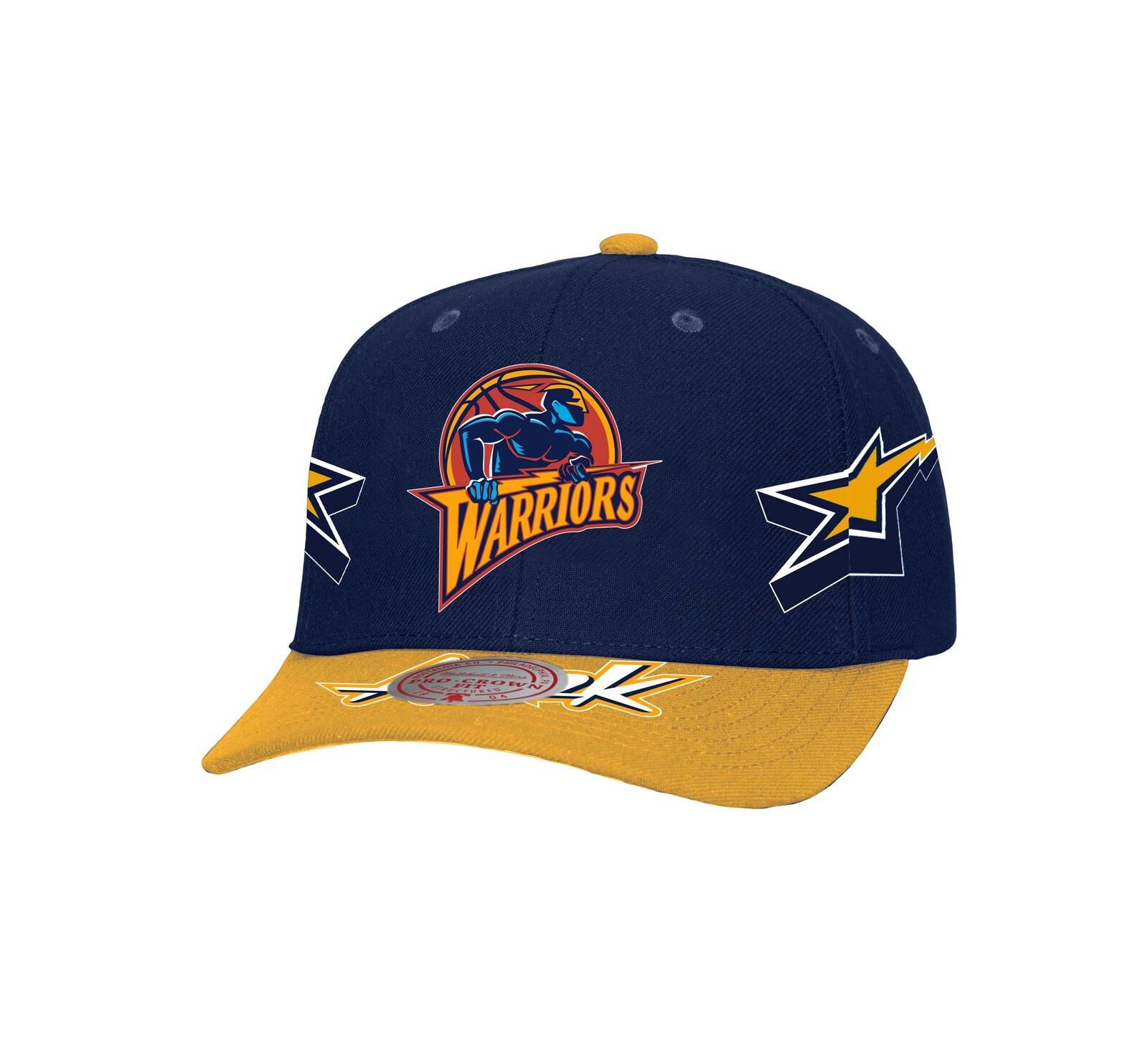 Кепка Mitchell & Ness Men's Navy/Gold Golden State Warriors