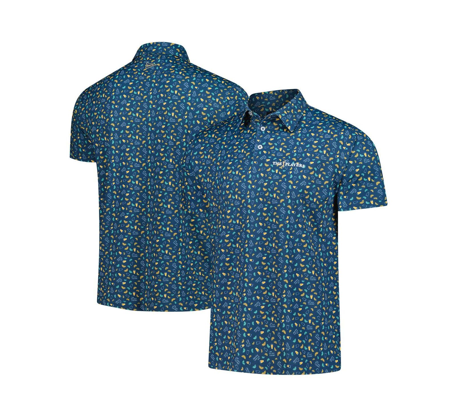 Breezy Golf Men's Navy THE PLAYERS One Splash Please Polo Shirt