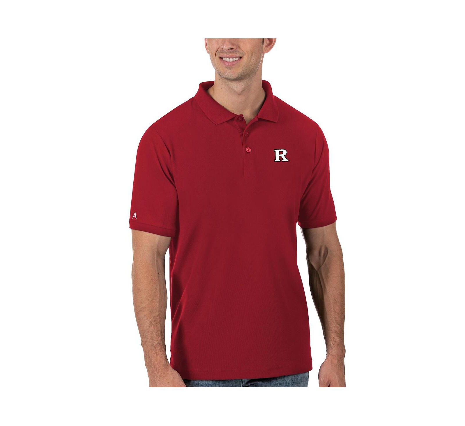 Antigua Мужская рубашка поло pique Scarlet Rutgers Scarlet Knights Legacy
