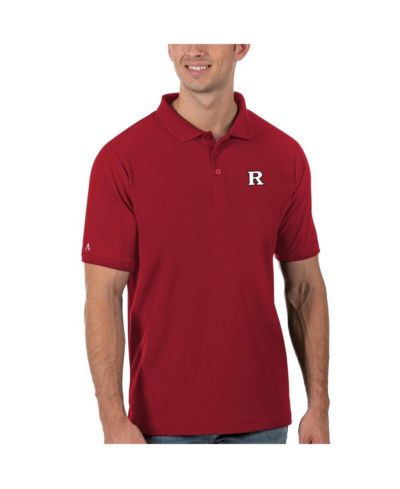 Antigua Мужская рубашка поло pique Scarlet Rutgers Scarlet Knights Legacy