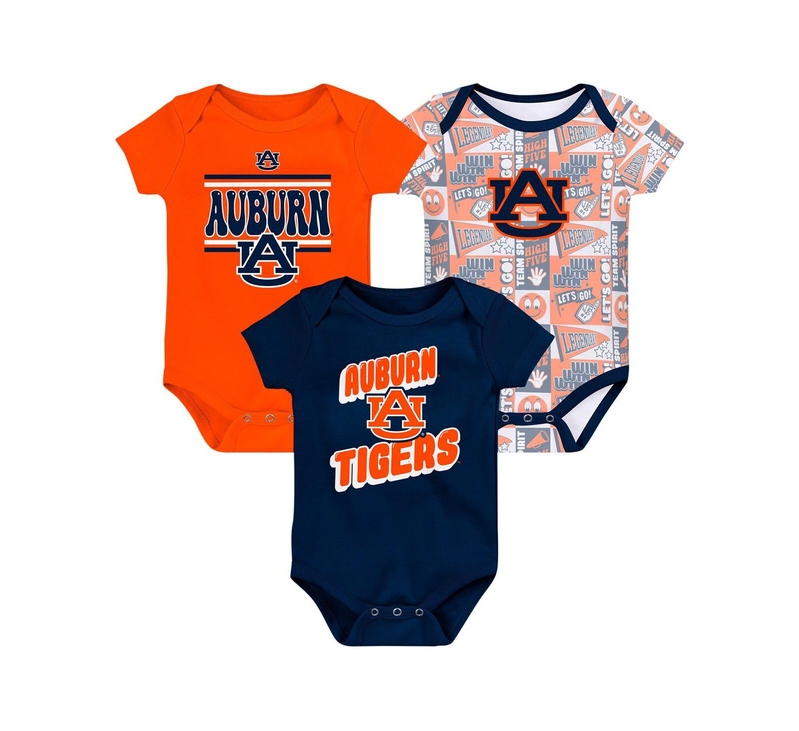 Outerstuff Детский боди 3-pack Navy Auburn Tigers Sunday Comics