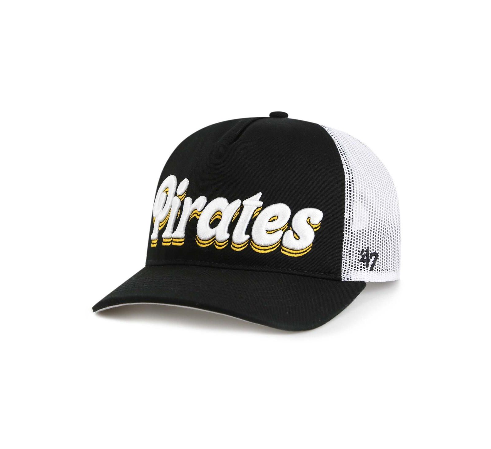 Женская регулируемая кепка '47 Brand Black Pittsburgh Pirates Biloxi Hitch