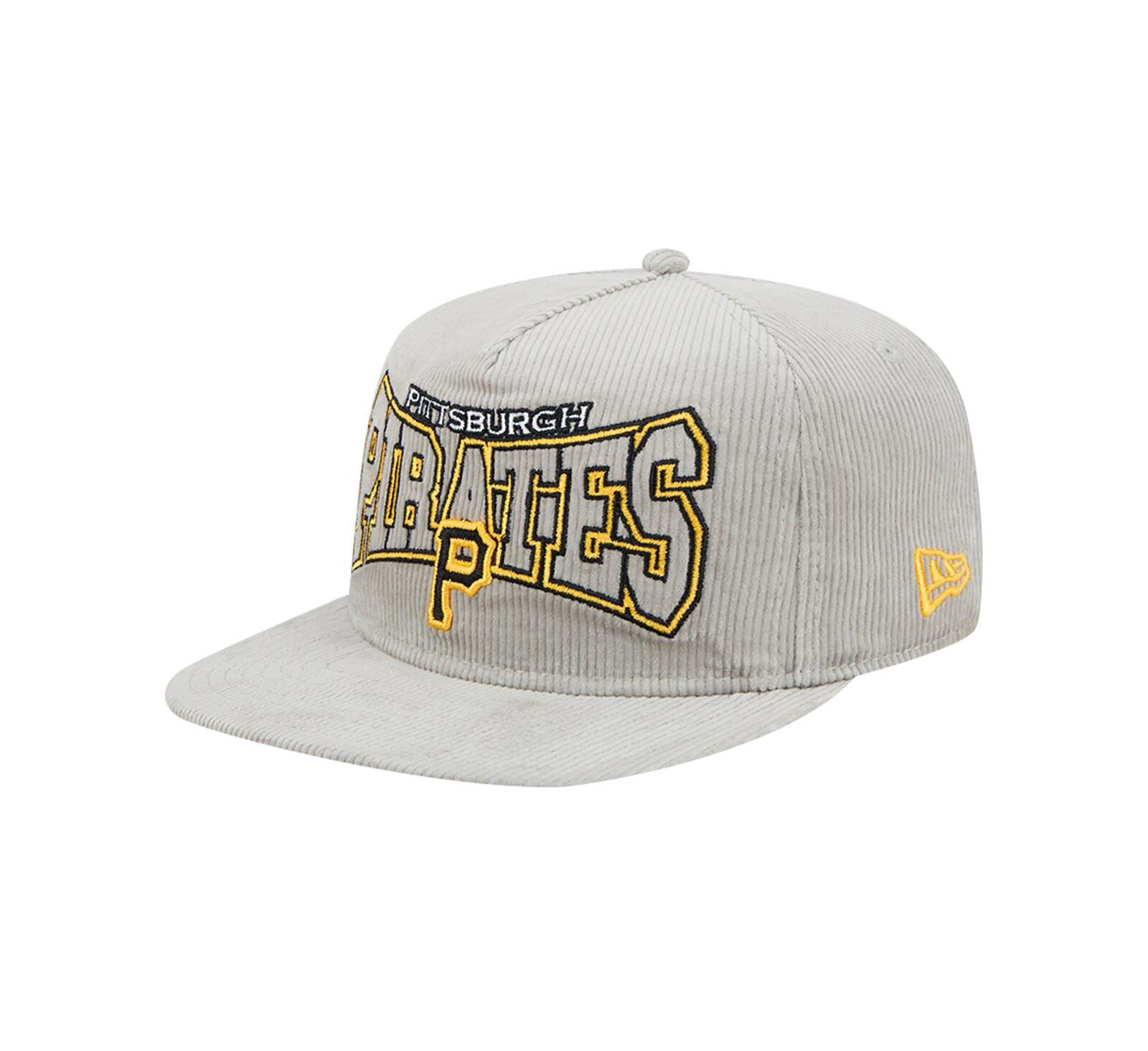 Кепка New Era Men's Gray Pittsburgh Pirates Corduroy Golfer Snapback Hat