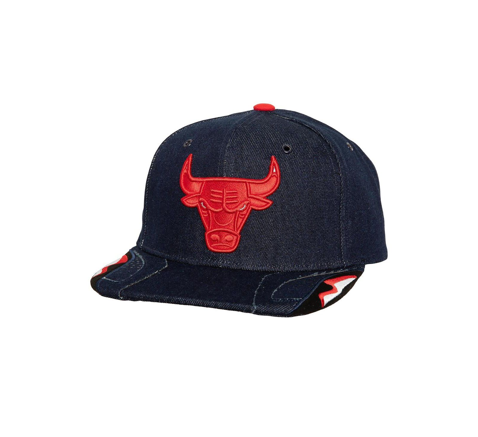 Mitchell & Ness Мужская кепка snapback из денима Chicago Bulls Day 6