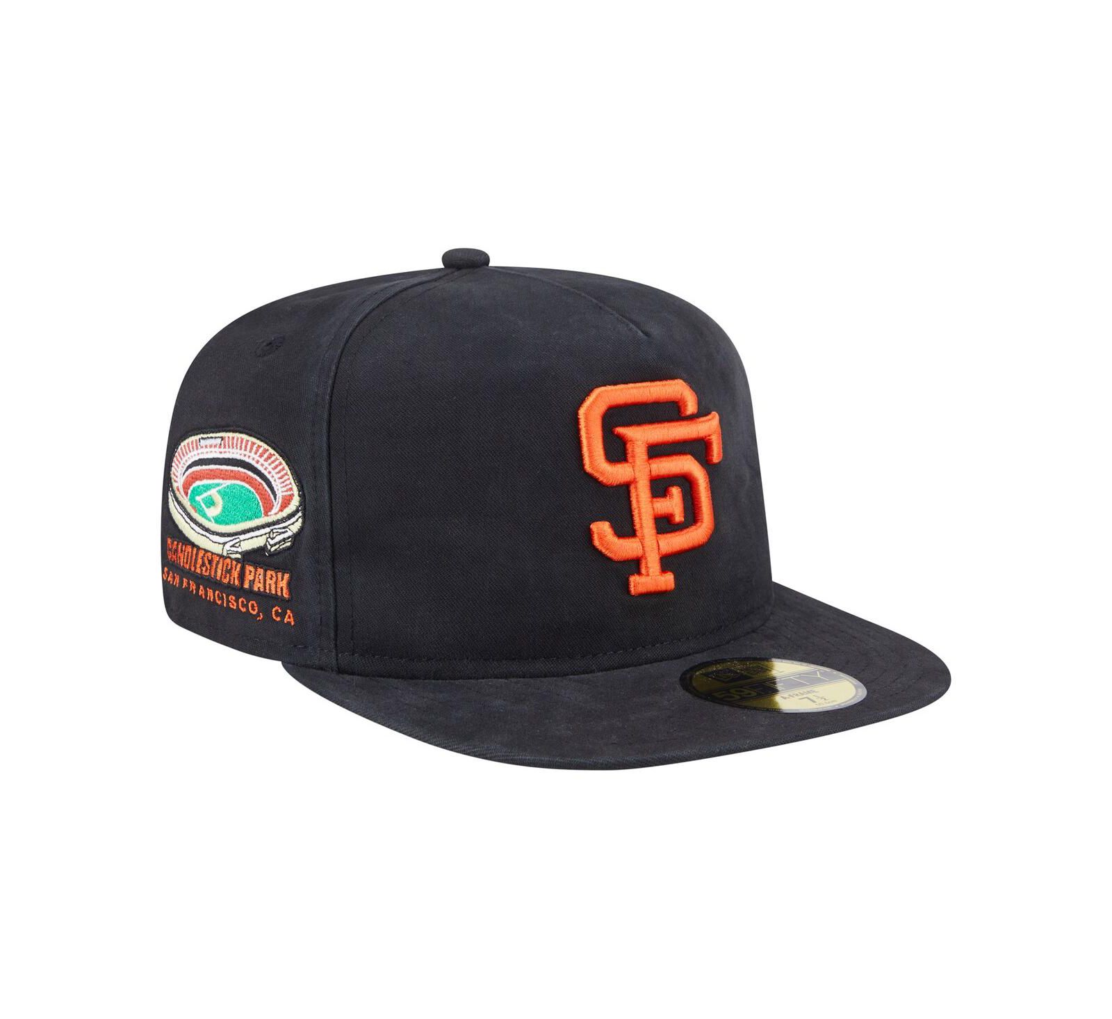 Мужская кепка New Era San Francisco Giants Championship Side Flag A-Frame 59FIFTY Fitted, черная