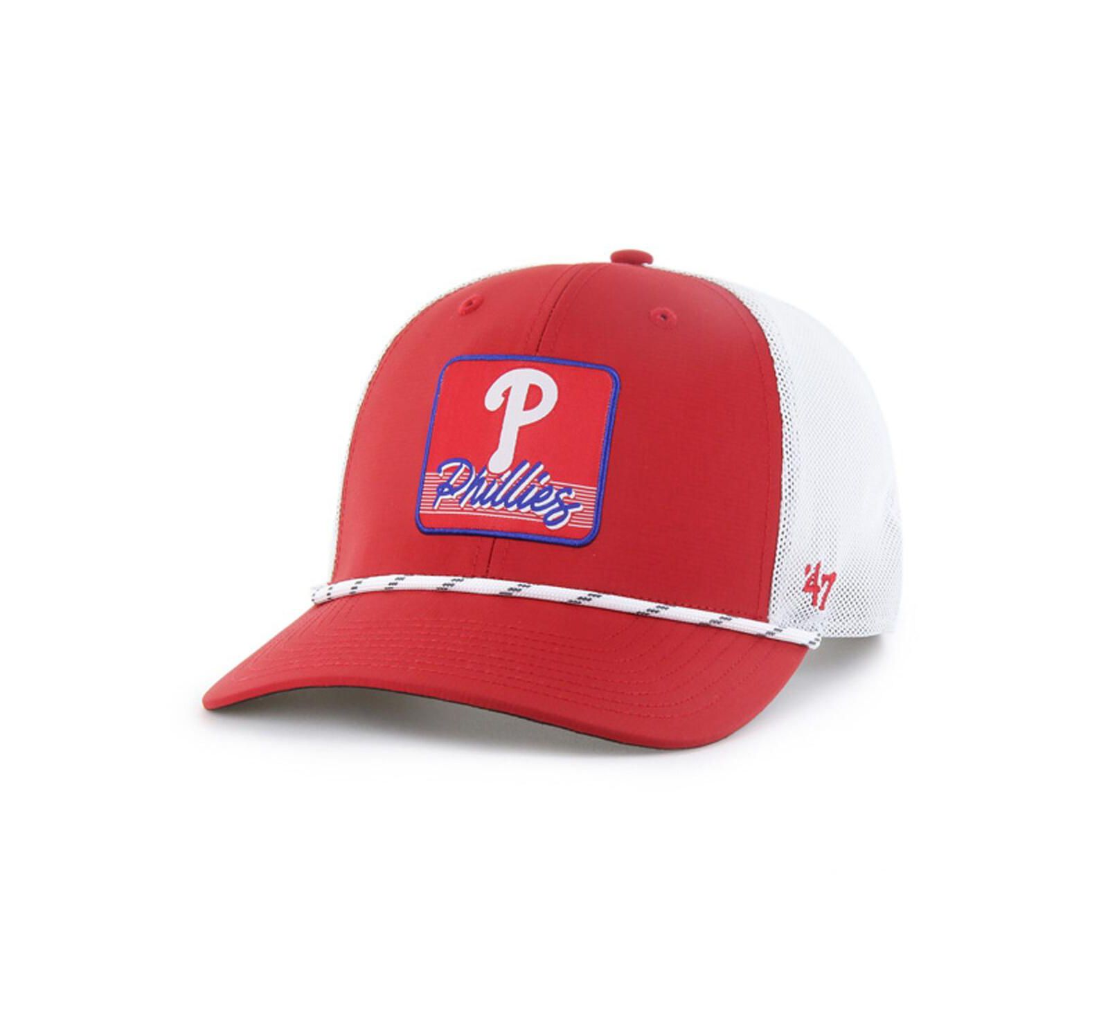 Музыкантская кепка '47 Brand Men's Red/White Philadelphia Phillies Scratch Adjustable Trucker Hat