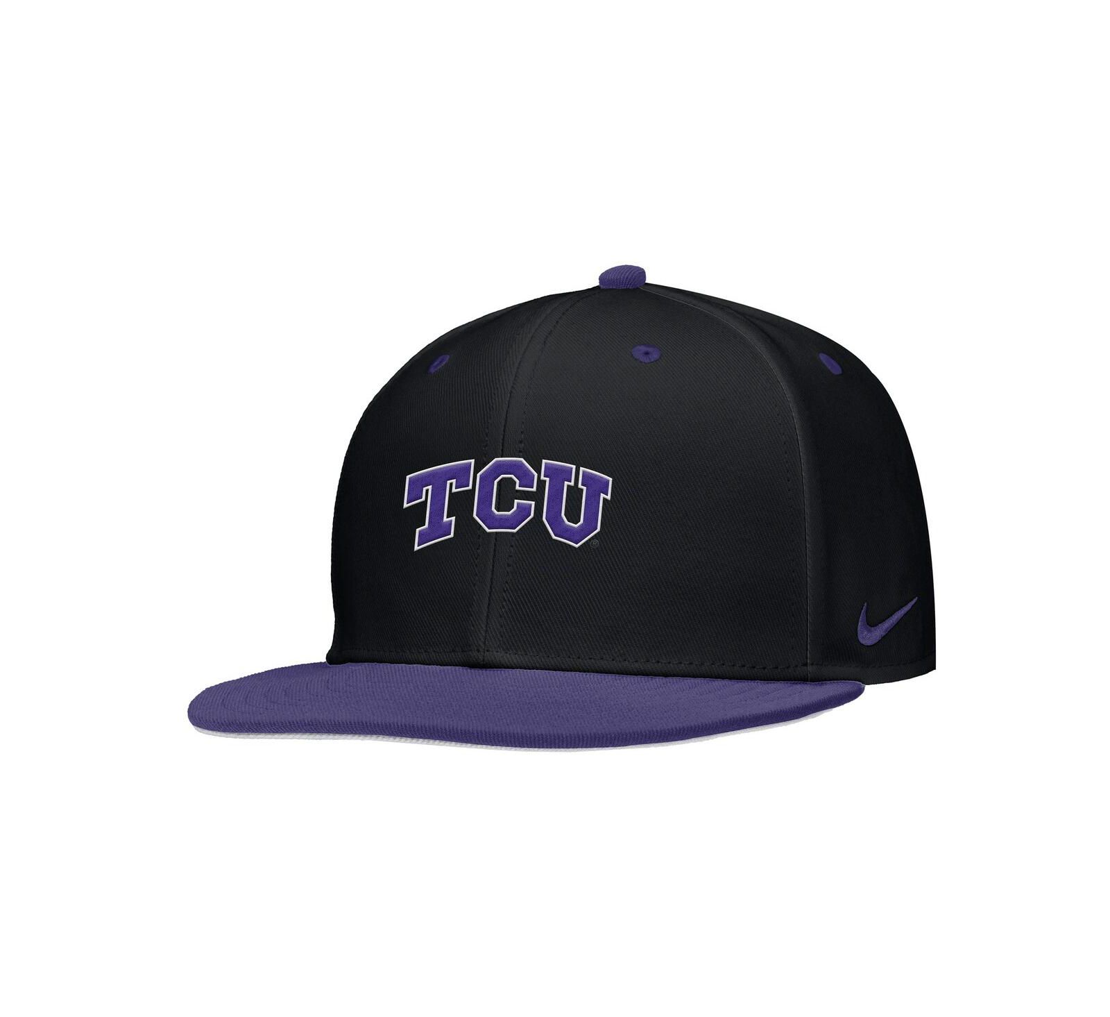 Мужская бейсболка Nike Black TCU Horned Frogs On-Field Baseball Performance Fitted